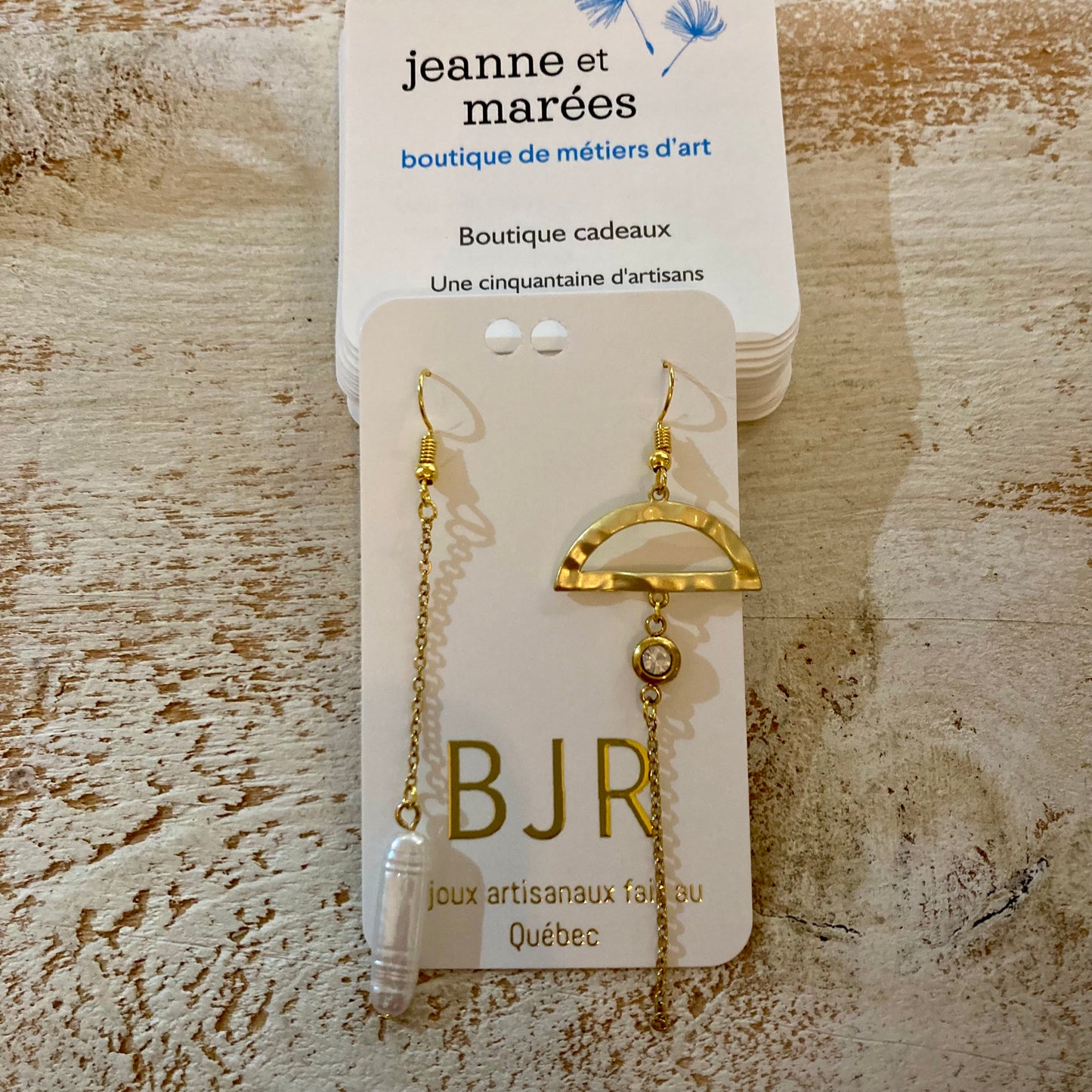 boucles d'oreilles asymétriques en acier inoxydable