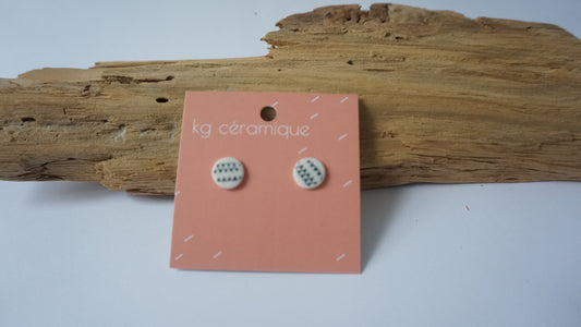 boucles d'oreilles (studs)  en céramique