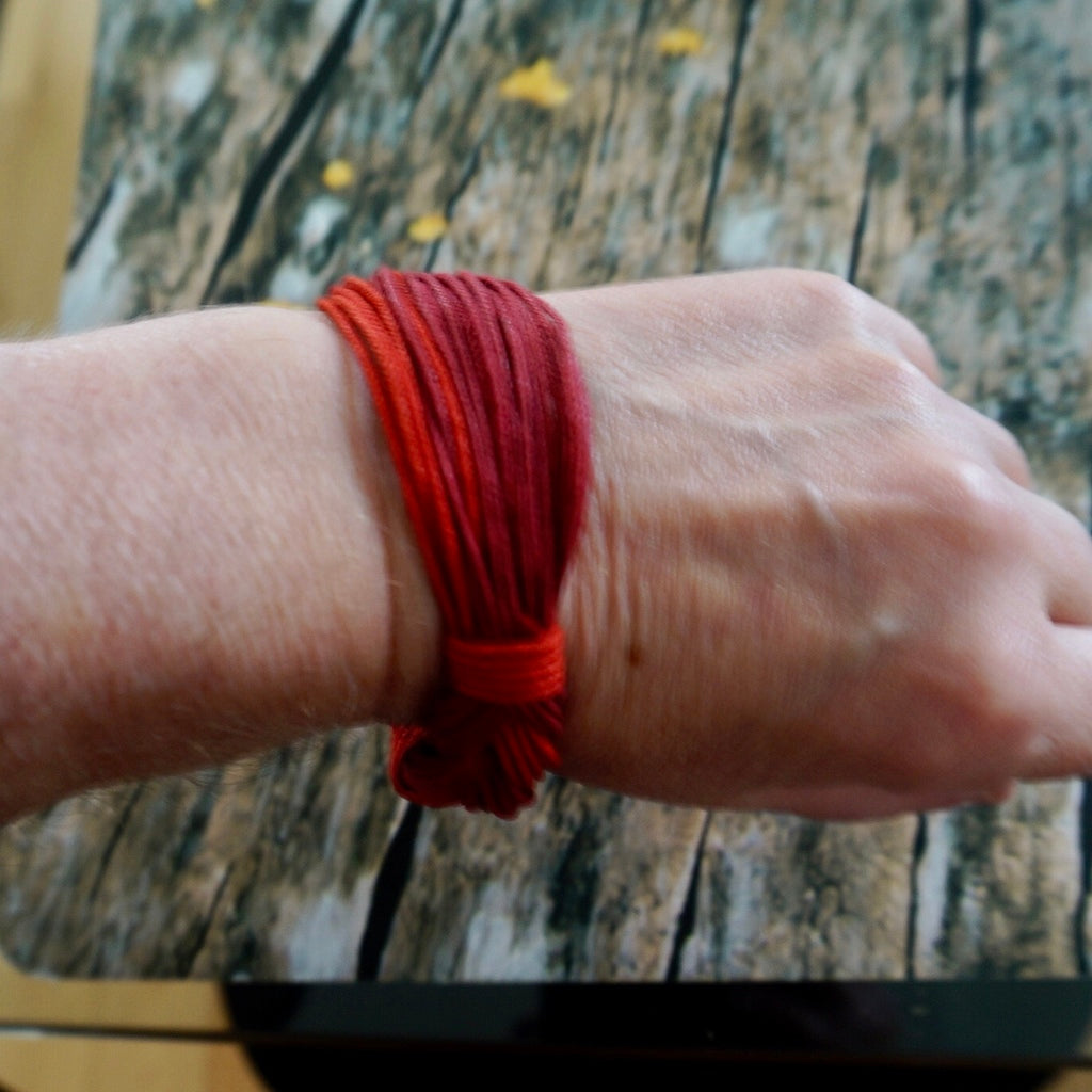 Bracelet fil de coton ciré (différentes couleurs)