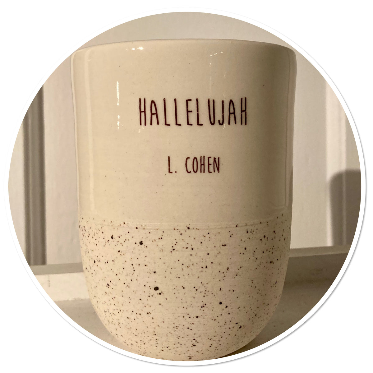 Verre-tasse exclusif à la boutique - Hallelujah- Lé Cohen